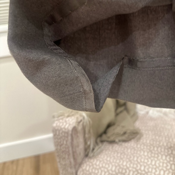 Vintage Frances Shop Gray Wool Suit Set Real Mink Fur Collar Jacket & Skirt S - Picture 16 of 16